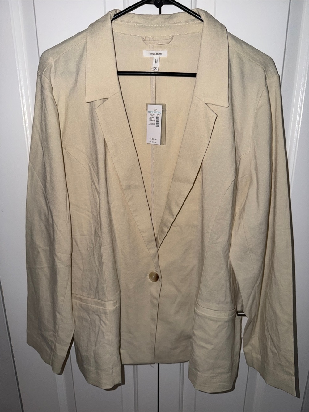 Maurices Lightweight Beige Single-Button Blazer